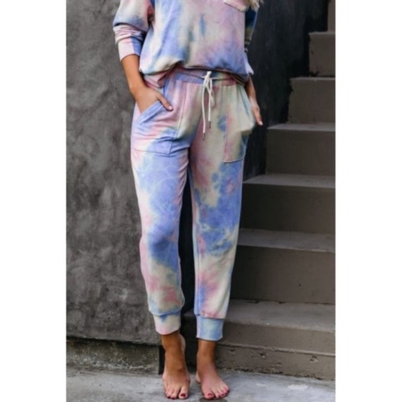 Blue Tie-dye Loungewear Set - Picture 6 of 6